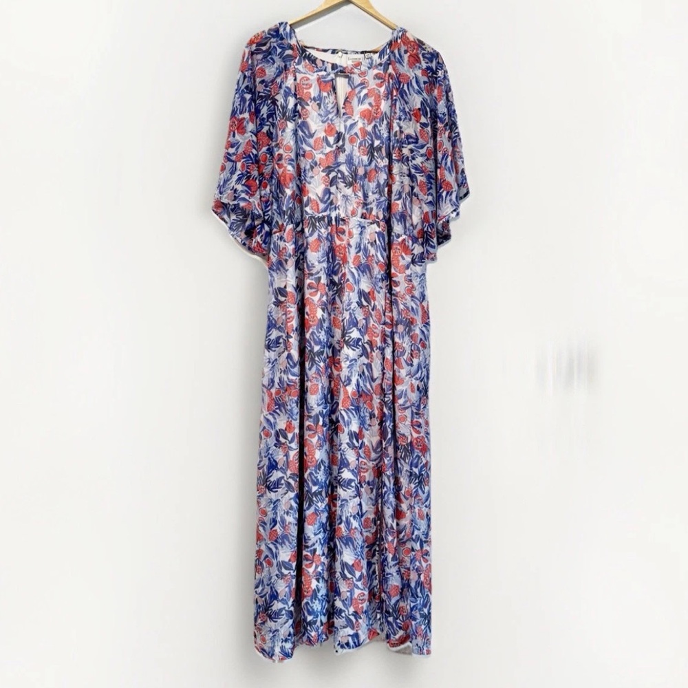 Junarose Women’s Tropical Floral Maxi Dress 18 Multicolor Resort Summer Vacation